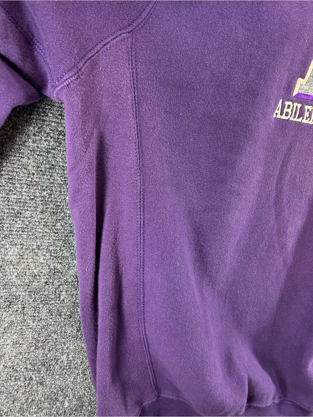 Vtg ACU Abilene Christian Univ Purple Crewneck Sweatshirt XL Pro Weave MV Sport - Picture 7 of 11